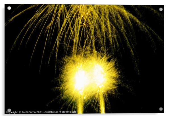Fireworks details - 9 Acrylic by Jordi Carrio