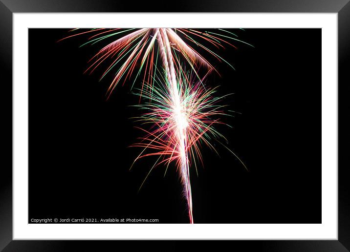 Fireworks details - 10 Framed Mounted Print by Jordi Carrio