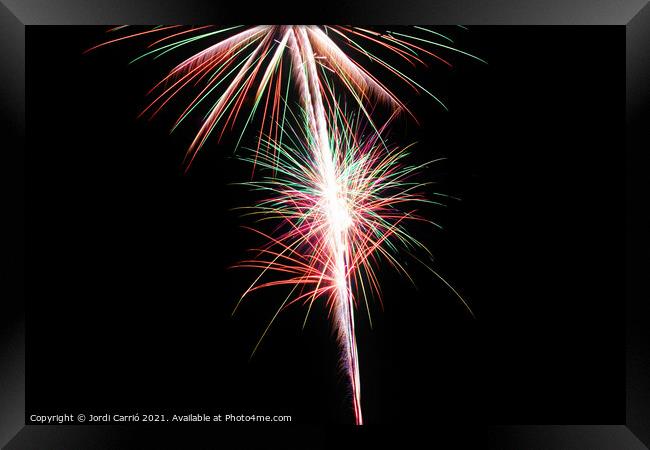 Fireworks details - 10 Framed Print by Jordi Carrio