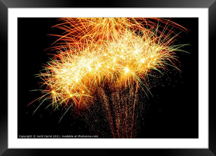 Fireworks details - 11 Framed Mounted Print by Jordi Carrio