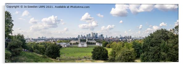 London Panorama from Greenwich Park Acrylic by Jo Sowden