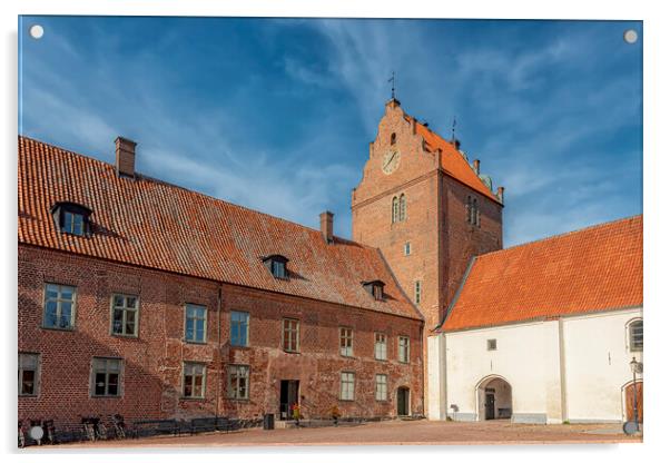 Backaskog Castle Courtyard Corner Acrylic by Antony McAulay