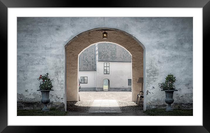 Backaskog Castle Courtyard Entrance Framed Mounted Print by Antony McAulay