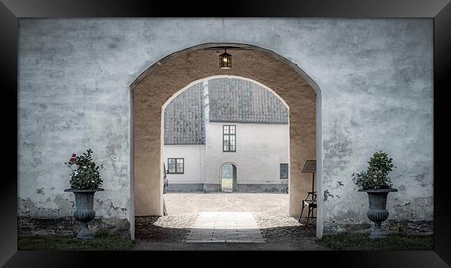 Backaskog Castle Courtyard Entrance Framed Print by Antony McAulay