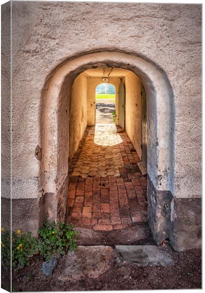 Backaskog Castle Courtyard Exit Canvas Print by Antony McAulay