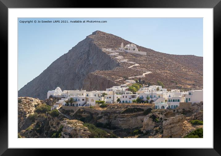 Church of Panagia, Folegandros Framed Mounted Print by Jo Sowden