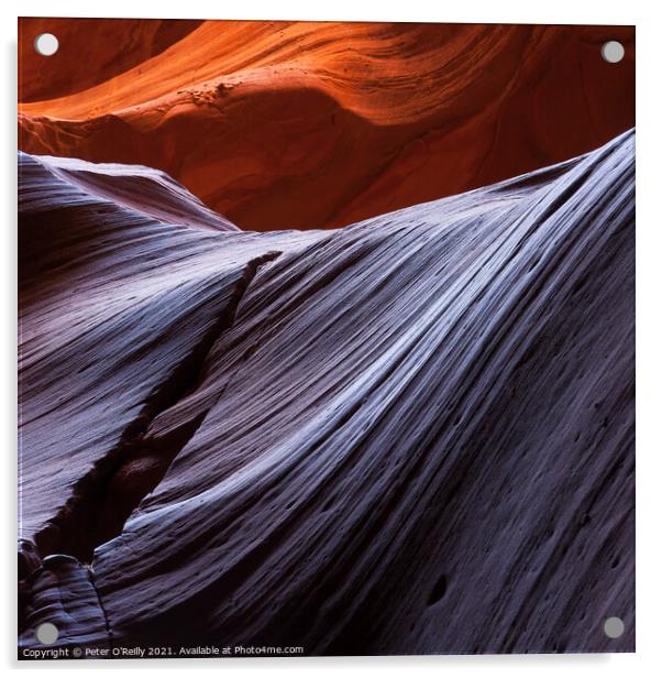 Antelope Canyon Colours #13 Acrylic by Peter O'Reilly