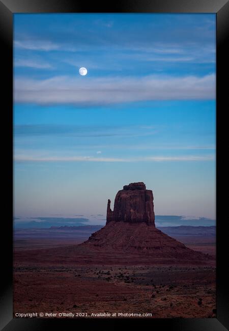 Monument Valley Moonrise #1 Framed Print by Peter O'Reilly