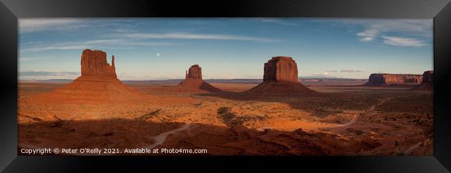 Moonrise, Monument Valley Framed Print by Peter O'Reilly