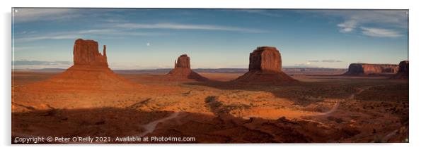 Moonrise, Monument Valley Acrylic by Peter O'Reilly