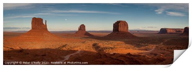 Moonrise, Monument Valley Print by Peter O'Reilly