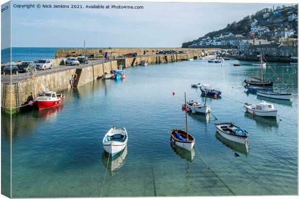 Mousehole Harbour South Cornwall Coast  Canvas Print by Nick Jenkins