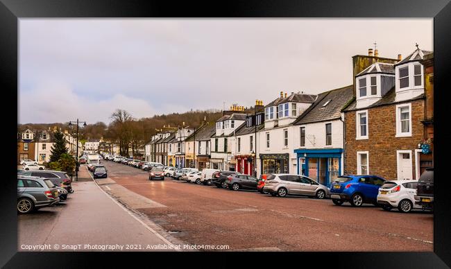 St. Cuthbert's Street in the centre of the Royal Burgh of Kirkcudbright, Kirkcudbright Framed Print by SnapT Photography
