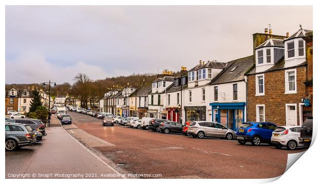 St. Cuthbert's Street in the centre of the Royal Burgh of Kirkcudbright, Kirkcudbright Print by SnapT Photography