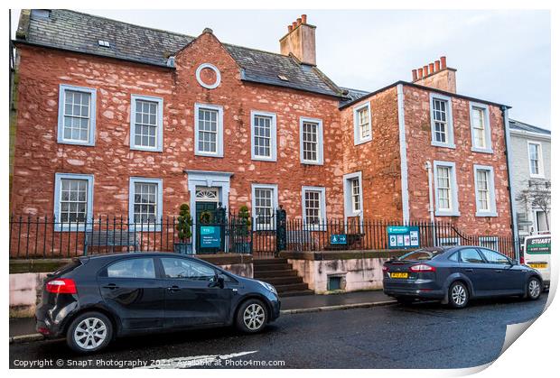 Broughton House & Garden Art Gallery on the old High Street, Kirkcudbright Print by SnapT Photography