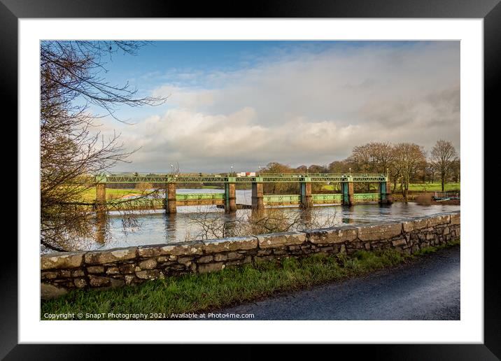 Glenlochar Barrage on the River Dee at Loch Ken, Galloway Hydro Electric Scheme Framed Mounted Print by SnapT Photography