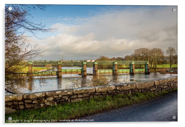 Glenlochar Barrage on the River Dee at Loch Ken, Galloway Hydro Electric Scheme Acrylic by SnapT Photography