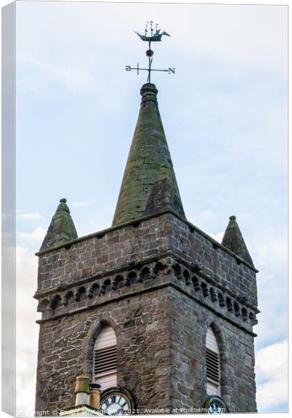 The steeple of the Tolbooth at Kirkcudbright, Dumfries and Galloway, Scotland Canvas Print by SnapT Photography