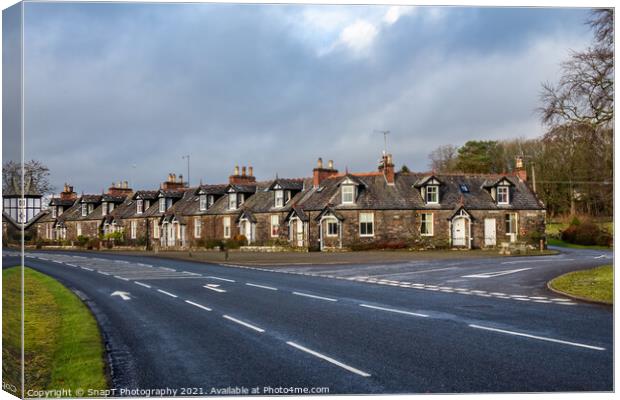 Row of houses at Parton village in Dumfries and Galloway, Scotland Canvas Print by SnapT Photography