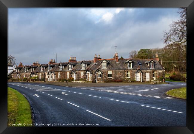 Row of houses at Parton village in Dumfries and Galloway, Scotland Framed Print by SnapT Photography