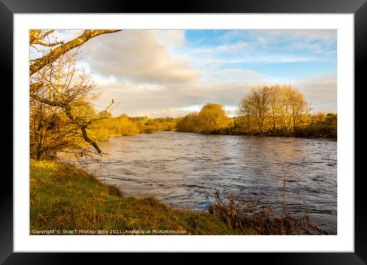 The Water of Ken between St. John's town of Dalry and New Galloway in winter Framed Mounted Print by SnapT Photography
