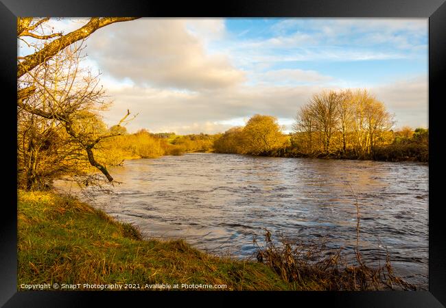 The Water of Ken between St. John's town of Dalry and New Galloway in winter Framed Print by SnapT Photography
