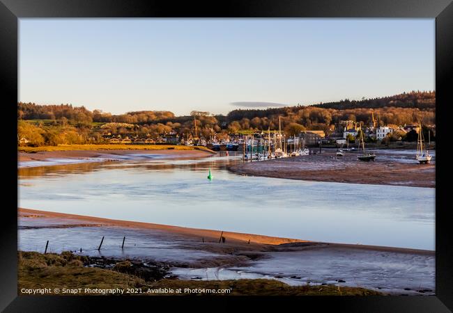 The River Dee estuary with the fishing town of Kirkcudbright in the background Framed Print by SnapT Photography