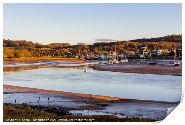 The River Dee estuary with the fishing town of Kirkcudbright in the background Print by SnapT Photography
