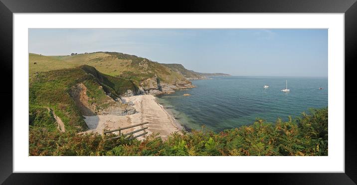 Devon Hills Beach and Sea Framed Mounted Print by mark humpage