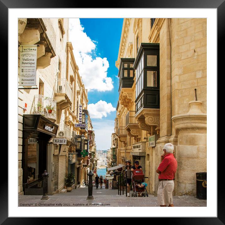 Valletta shops Framed Mounted Print by Christopher Kelly
