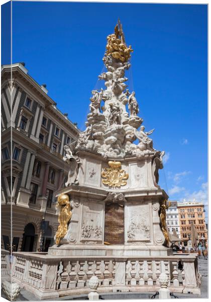 Plague Column in Vienna Canvas Print by Artur Bogacki