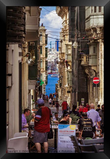 Valletta Views Framed Print by Christopher Kelly