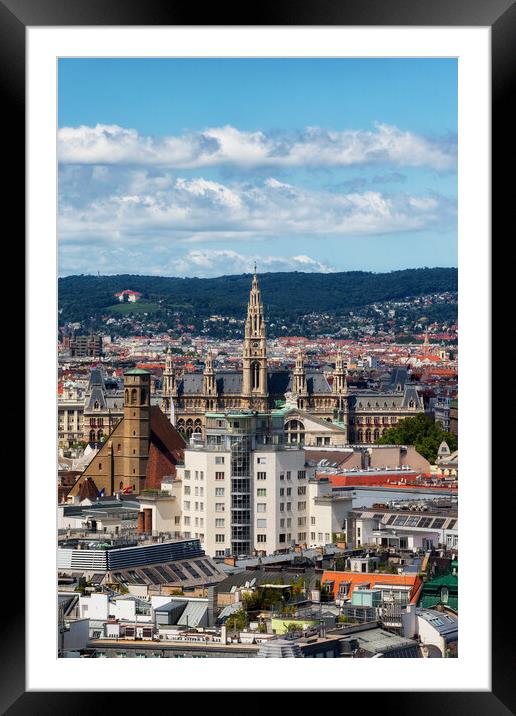 Vienna Cityscape Framed Mounted Print by Artur Bogacki