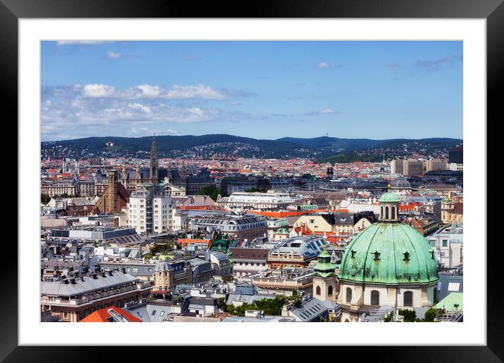 Vienna Capital City Cityscape in Austria Framed Mounted Print by Artur Bogacki