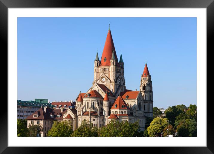 St Francis of Assisi Church in Vienna Framed Mounted Print by Artur Bogacki