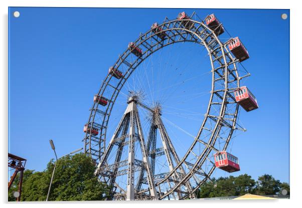 Giant Ferris Wheel in Vienna Acrylic by Artur Bogacki