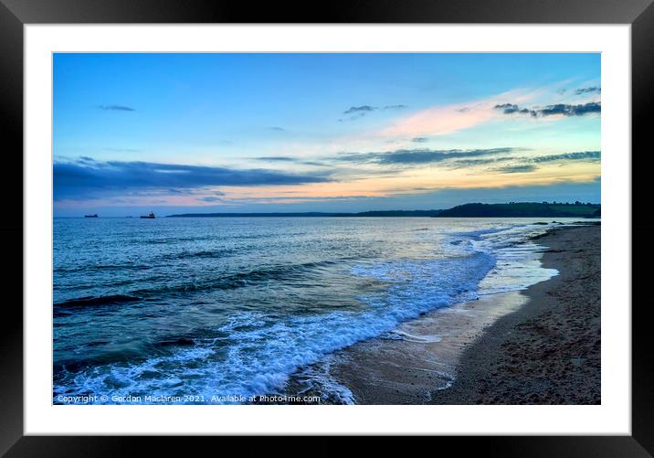 Winter Sunset over Falmouth Bay Framed Mounted Print by Gordon Maclaren