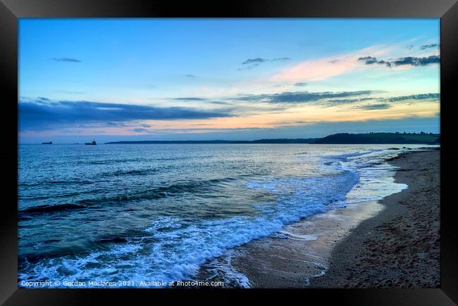 Winter Sunset over Falmouth Bay Framed Print by Gordon Maclaren