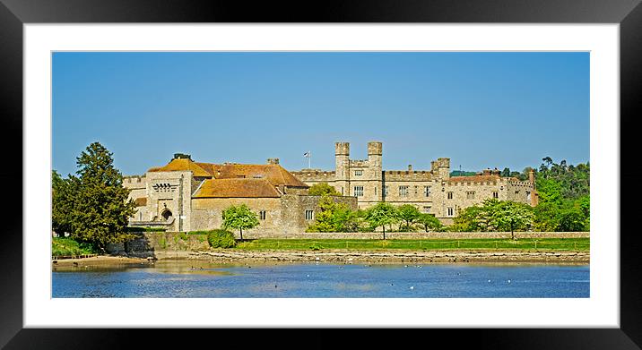 Leeds Castle Lake View Framed Mounted Print by Chris Thaxter