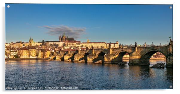 Charles Bridge, Prague Acrylic by Jim Monk