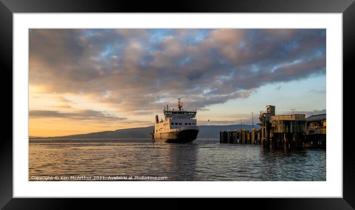 Sunset on the Clyde Framed Mounted Print by Ken McArthur