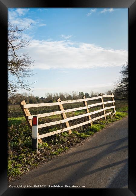 Leaning Fence Framed Print by Allan Bell