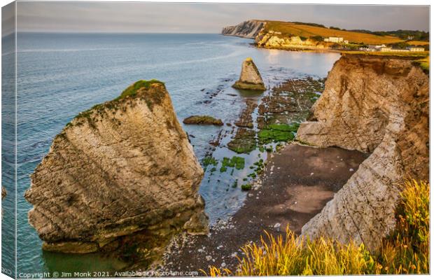 Freshwater Bay, Isle Of Wight Canvas Print by Jim Monk