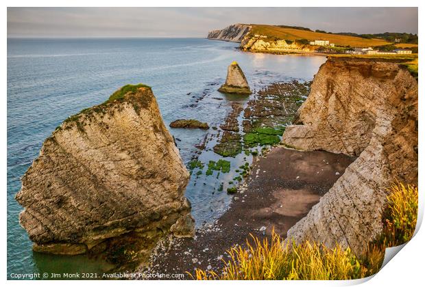 Freshwater Bay, Isle Of Wight Print by Jim Monk