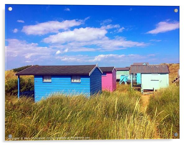 Beach huts on Old Hunstanton Beach Acrylic by Piers Thompson