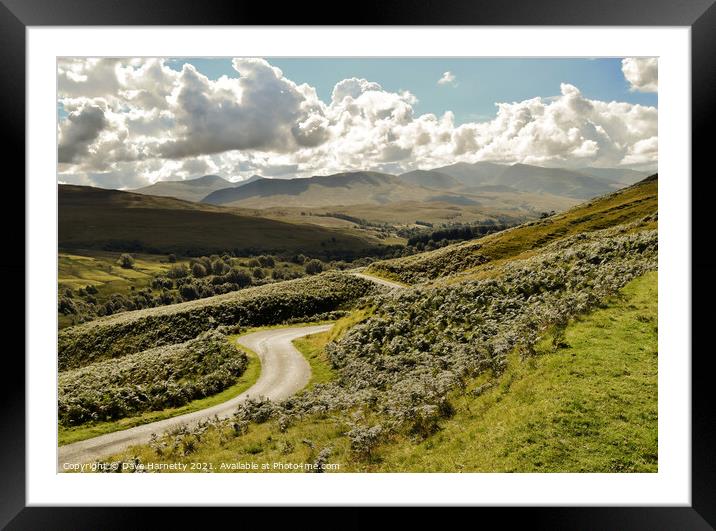 Winding Road-Glen Roy,Highlands of Scotland Framed Mounted Print by Dave Harnetty