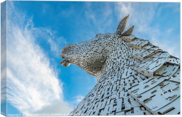 The Kelpies, Falkirk, Scotland Canvas Print by Dave Collins