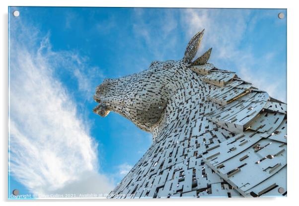 The Kelpies, Falkirk, Scotland Acrylic by Dave Collins