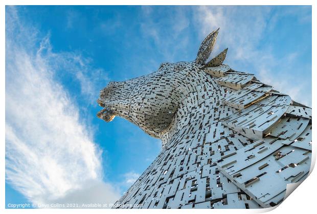 The Kelpies, Falkirk, Scotland Print by Dave Collins