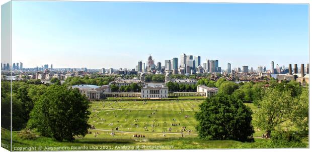 Greenwich Park - London skyline Canvas Print by Alessandro Ricardo Uva
